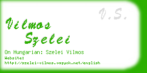 vilmos szelei business card